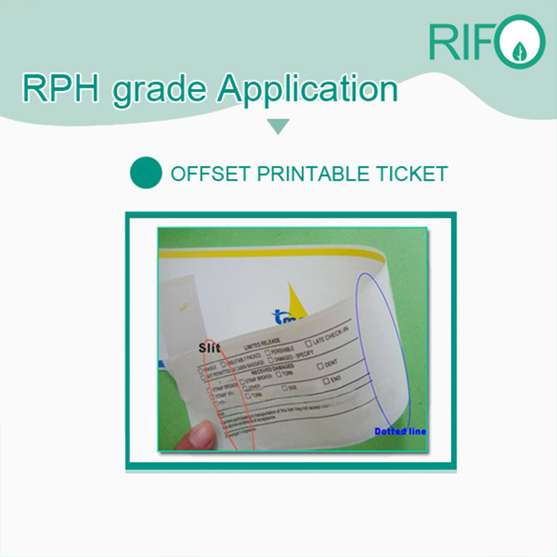 Rph-100 White BOPP Synthetic Paper pro ofsetové tisknutelné časopisecké materiály