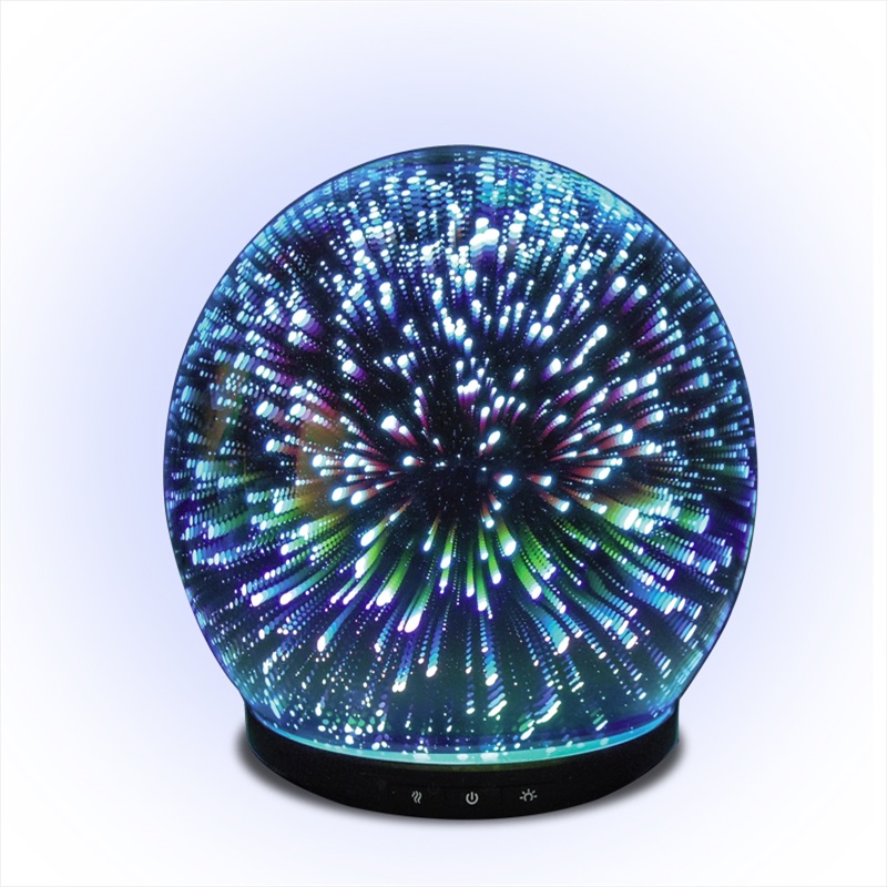 Kuličkový duhový 3D skleněný ohňostroj ultrazvukový elektronický difuzor aroma