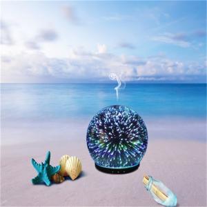 Nejlepší produkt v USA ultrazvukové elektrické ohňostroje sklo zvlhčovač aroma éterický olej difuzor s barevným světlem