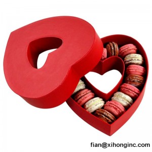 Nový design luxusní srdce ve tvaru vlastní tištěné čokolády lepenkové krabice