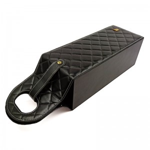 Přenosné víno dárkové balení dárkové balení pu kožená krabička