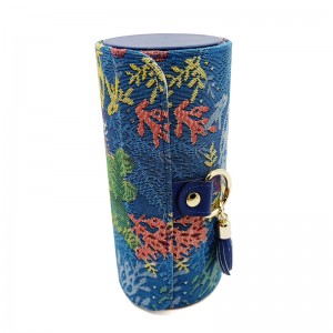 Luxusní dvě vrstvy otočné kulaté papírové zkumavky dárkové krabičce s kovovým tlačítkem