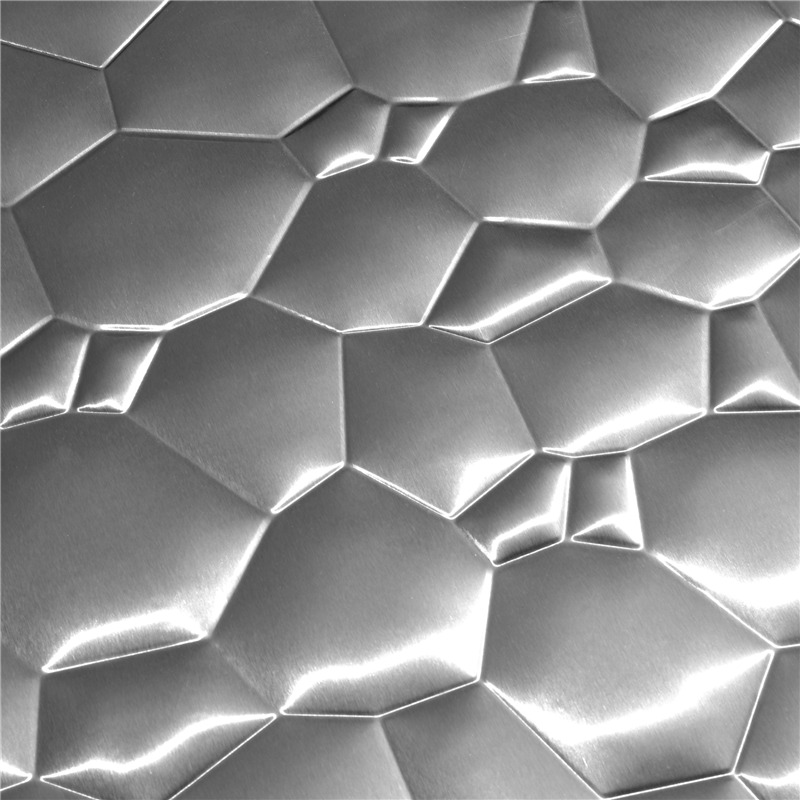 Konvexní stříbrný povrch vnější stěny dekorativní dlaždice pro backsplash