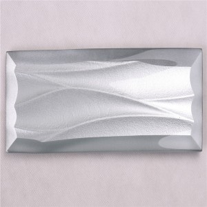 HMBZ07 Šedá dobrá cena vlnité skleněné dlaždice pro zadní splash