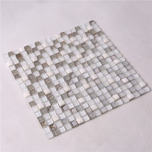 HK61 Míchání bílé mozaikové dlaždice do obývacího pokoje