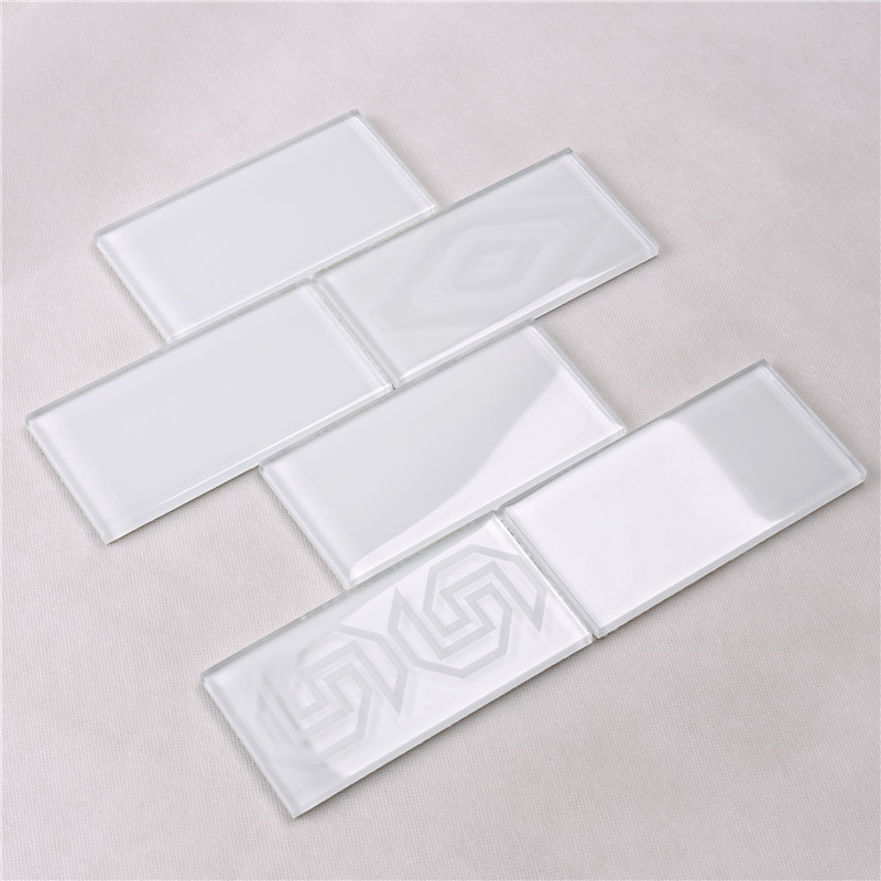 HSP43 Nejnovější ozdobte bílé protiskluzové koupelnové mozaikové obklady