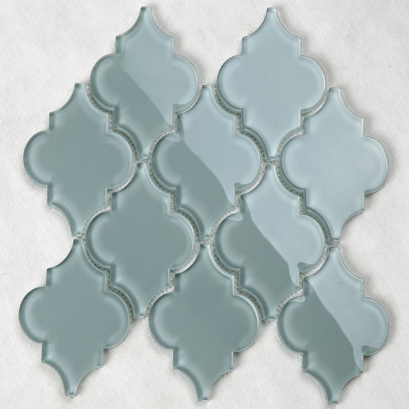 Nejnovější design Arabesque Lucerna Waterjet Mosaic Glass Kitchen Backsplash Wall dlaždice