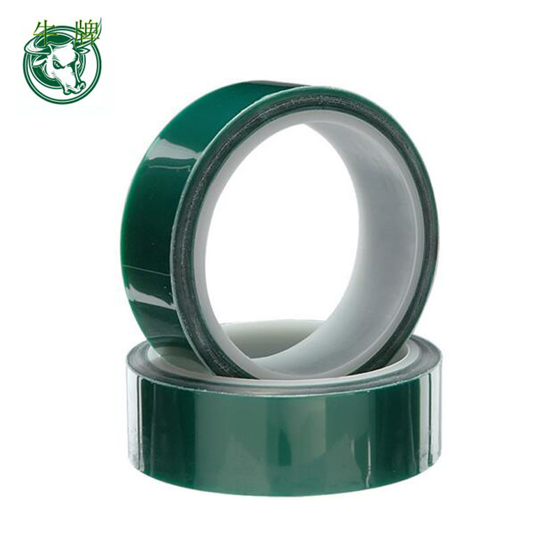 Vysokoteplotní samolepicí PET zelená páska se silikonovým lepidlem pro 180 stupňů tepelné ochrany a malování práškovou barvou