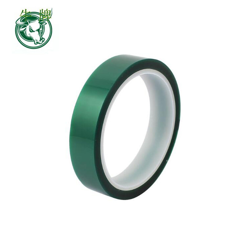 PET zelená silikonová vysokoteplotní lepicí páska chrání nátěr lepkavé lepicí pásky na PCB galvanickou masku
