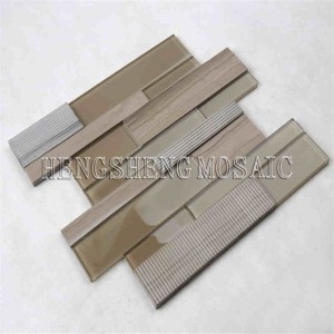 Unikátní umělecké pásové sklo smíšené keramické mramorové mozaiky s vysoce kvalitní dlaždicí metra