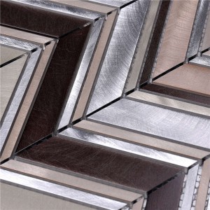 45 stupňů rybí kosti Alu black Mosaic dlaždice