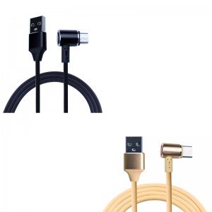 KPS-9221CB Pletený kabel USB typu ušní zástrčka typu 90 stupňů