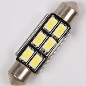 canbus bezchybný 5630 6smd 36mm 39mm 42mm c5w vedl festoon žárovky