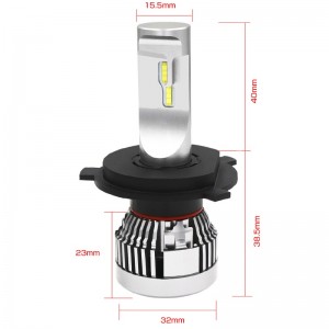 60W 6000LM super jasné auto h4 žárovky s vysokým výkonem led h4 p43t / p45t led světla