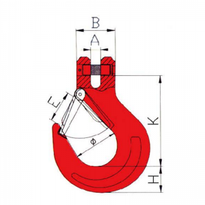 G80 Clevis Sling Hook se západkou