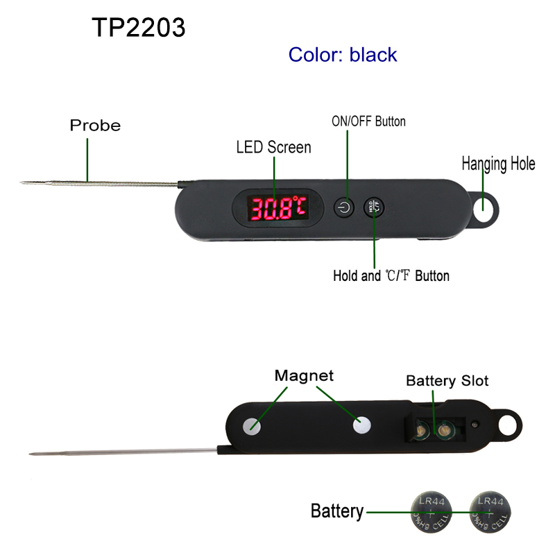 2019 Kuchyňský a cateringový teploměr Digitální potravinářská sonda BBQ Teplotní nástroje