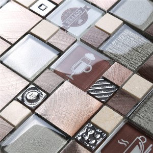 HUV11 Hot Selling Interiérové ​​dekorace Vodotěsné skleněné mozaikové dlaždice pro nástěnné dekorace