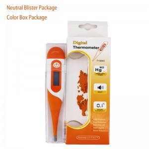 Lékařský elektronický teploměr ústní teplota 30 sekund čtení snadno přesný a rektální teploměr s indikátorem horečky