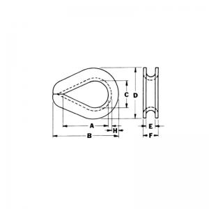 Mimořádně těžký galvanizovaný náprstek G-414