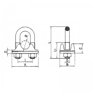 Itálie Typ Drop Kované Drátěné Lano Clip