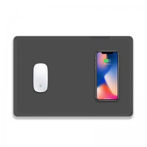 KPS-HBQ22 2v1 Vlastní QI 5W vysoce kvalitní kožená tenká podložka pod myš bezdrátová nabíječka