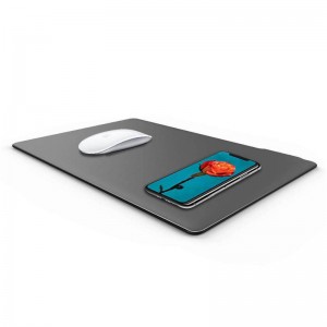 KPS-HBQ22 2v1 Vlastní QI 5W vysoce kvalitní kožená tenká podložka pod myš bezdrátová nabíječka