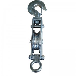 Blok z nerezové oceli jednoduchý s háčkem