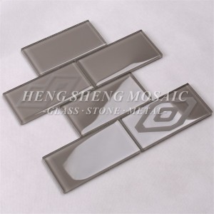 HSP42 Vysoce kvalitní vzorové skleněné cihlové mozaikové dlaždice pro stěny do kuchyně
