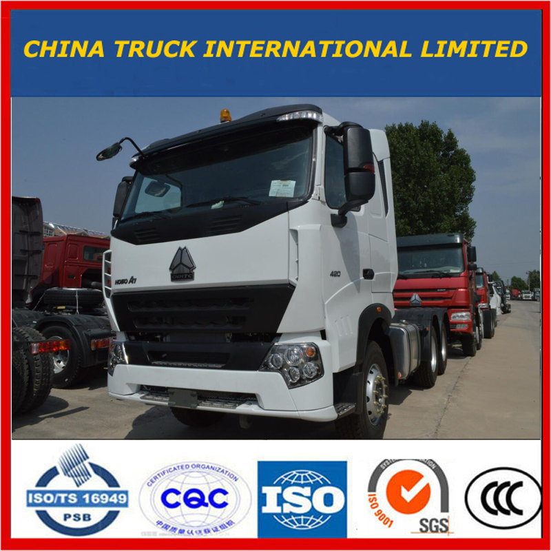 Sinotruk HOWO A7 6 * 4 10 Wheelers 420HP Diesel Heavy Duty Trailer Head / Loader Head / Head Towing Head