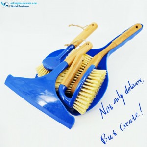 Čisticí kartáče pro domácí bambusové rukojeti Akbrand sada 4v1 v tmavě modré barvě