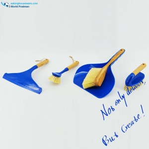 Čisticí kartáče pro domácí bambusové rukojeti Akbrand sada 4v1 v tmavě modré barvě