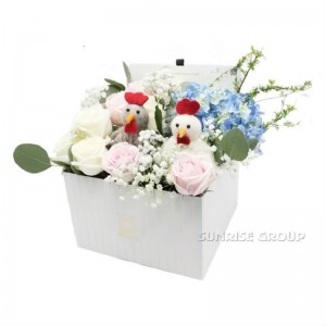 Luxusní vlastní tisk balení papír textury dárek náměstí květinový box