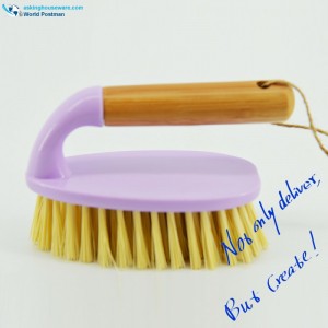 Akbrand Bambusové držadlo drhnutí čištění štětce boty štětce oblečení štětce