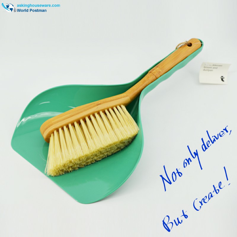 Akbrand Bamboo Handle Dustpan Brush v Tiff. Barva