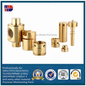OEM soustružení na CNC soustruhu Přesné mosazné díly pro šroubovací stroj