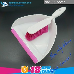 Akbrand Dustpan Brush Broom s širším vchodem a linkou z PVC