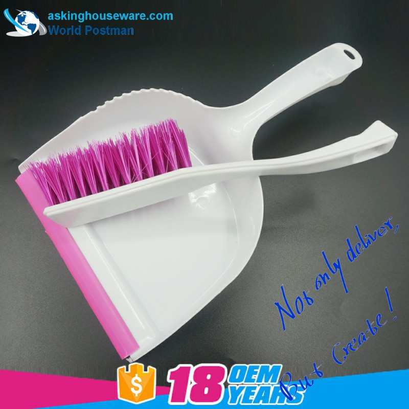 Akbrand Dustpan Brush Broom with Square Handle