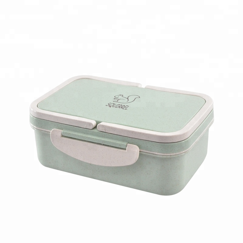 Přenosný ekologický BPA Obilná sláma zdarma a PP 3 přihrádka pro děti Bento Lunch Box