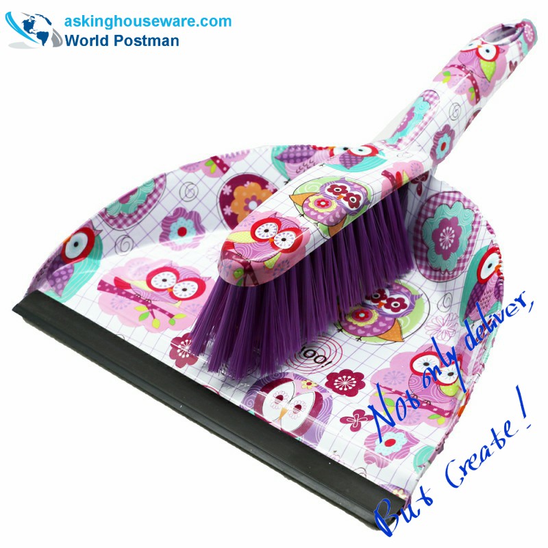 Akbrand Water Mark Dustpan Brush Broom s PVC linkou na vstupu Dustpan