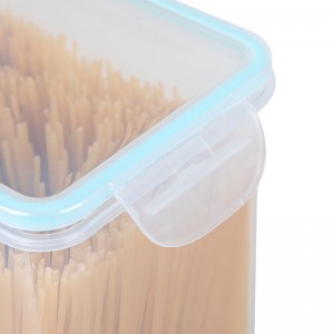 Průhledná 2,6L plastová nádoba na skladování potravin se vzduchotěsným víkem