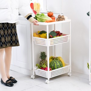 Skladová kuchyňská lehká 3 vrstvová plastová odkládací police