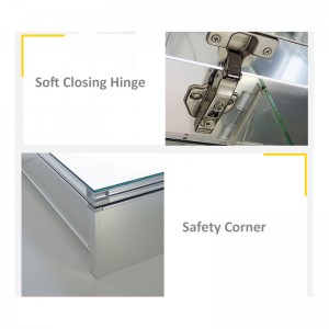 EU a USA Luxusní LED podsvícené koupelnové zrcadlo medicínské skříňky-ENE-AC-102