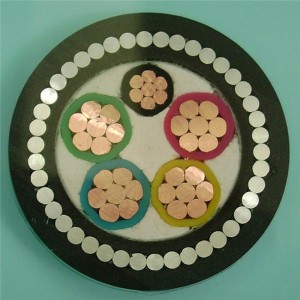 5jádrový měděný Xlpe vícejádrový pancéřový kabel