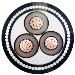 Vysokonapěťový vícežilový pancéřovaný kabel s pancéřováním STA / SWA