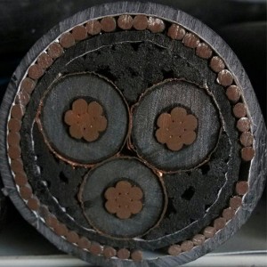 240mm 3jádrový Cu 185sqmm vícejádrový pancéřovaný kabel Xlpe Swa Pvc 33kv