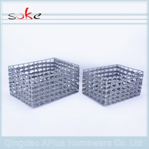 Domácí kontejnery PE ratanový tkaný úložný koš