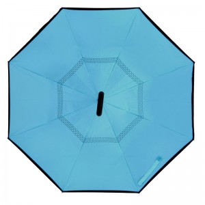 Vlastní tištěné dvouvrstvé C úchytky vzhůru nohama deštník