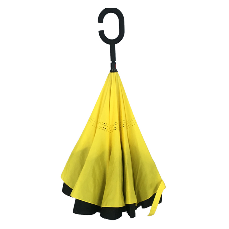 Nová módní větruvzdorná deštník do auta vzhůru nohama