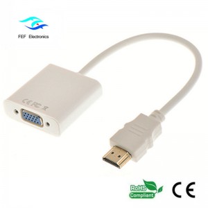 Zapojte a přehrajte kabel samice / samice 1080p HDMI TO VGA samice převodníku Kód: FEF-HIC-001
