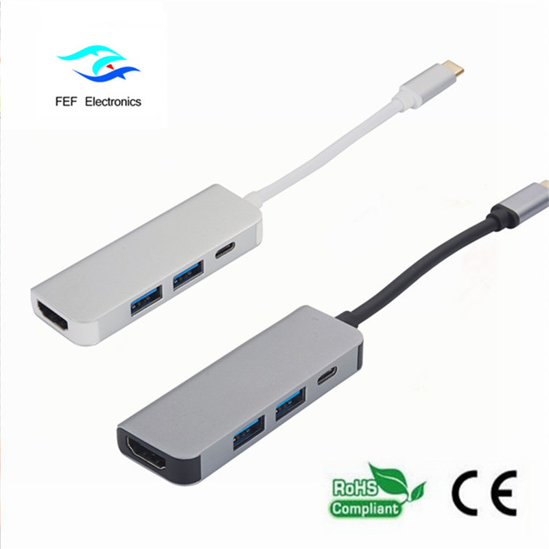 USB Type c / HDMI female + 2 * USB3.0 Female + SD + TF Converter Converter: FEF-USBIC-022